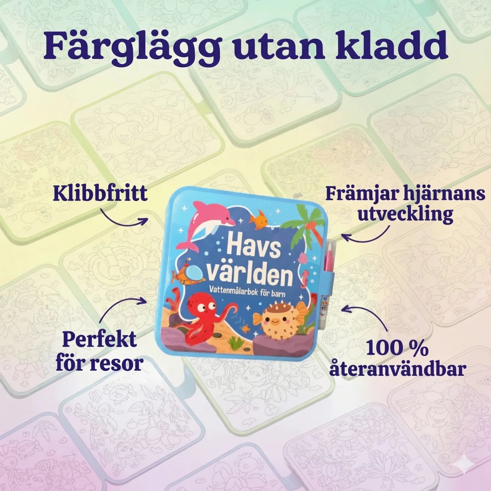 PH Montessori Vattenmålarbok - Undvik kladd och farliga färgämnen